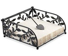 Ambiente Serviettenhalter Blätter schwarz