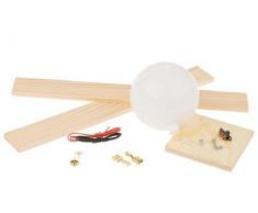 matches21 Rainbow-Leuchtkugel Holzsockel 8x8x10 cm Bausatz f. Kinder Werkset Bastelset ab 10 Jahren