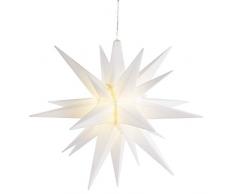3-D LED-Stern | Ø 30 cm | Batteriebetrieben | Zum Zusammenstecken | 2 m Kabellänge | warmweiß | Inkl. Timer (6 Stunden AN | 18 Stunden AUS) | Beleuchteter Stern als Fenster-Deko für Weihnachten