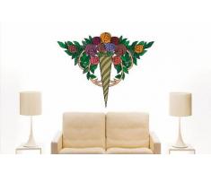 Indigos 4051719714883 Wandtattoo MF132 BlumenstrauÃ Pflanze Tribal Ornament 80 x 61 cm