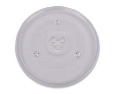 Drehteller für Mikrowelle 27,0 cm Mikrowellenteller 270 mm Glasteller Drehteller Ersatz Teller Glasplatte Glasdrehteller mit 3 Noppen für Mikrowellen