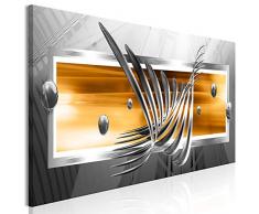 murando - Bilder Abstrakt 150x50 cm Leinwandbild 1 TLG Kunstdruck modern Wandbilder XXL Wanddekoration Design Wand Bild - grau Gold braun a-A-0344-b-d