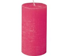 Duni Stumpenkerzen pink Rustic (durchgefärbt), 7 x 15 cm