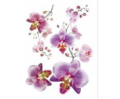 1art1 59573 Blumen - Rosa Orchideen Wand-Tattoos Aufkleber Poster-Sticker 85 x 65 cm