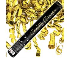 10x XXL Konfetti-Shooter Luftschlangen Shooter Party Popper Goldfarbene Folienstreifen Konfetti Kanone Länge XXL 80 cm ! Hochzeit. Von Haus der Herzen.