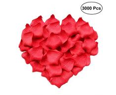 Ealicere 3000 Stück rosa Rosenblätter Rosenblüten für Hochzeit Party Dekoration und Romantische Atmosphäre für Valentinstag Kunstblumen Seidenblumen (Rose mit Schwarzem)