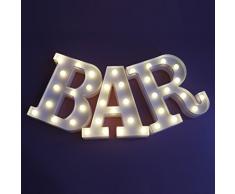 Mystery&Melody LED BAR Alphabet Licht Brief Dekorative Lampe Licht LED Alphabet Weiß Feste Buchstaben für Party Hochzeit Dekoration Licht (BAR)