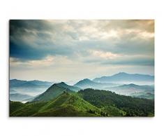 Sinus Art Leinwandbild 120x80cm Landschaftsfotografie – Berglandschaft in Fuzhou Jiangxi in China