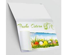 A4 XXL Osterkarte OSTEREIER IM GRÜNEN mit Umschlag - edle Klappkarte für liebe Freunde Verwandte Kollegen - Frohe Ostern Karte von BREITENWERK