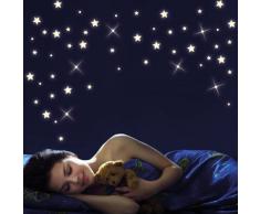 Wandtattoo Loft 40 Stück nachtleuchtende Sterne und Punkte für einen tollen Sternenhimmel in Kinderzimmer oder Schlafzimmer (fluoreszierend)