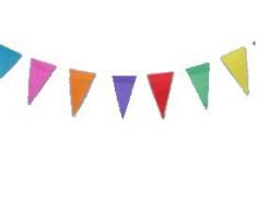 Girlande Wimpel BannerFlaggbanner 25X13cm 10m Partydeko