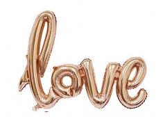 DekoRex® Folienballon LOVE Schriftzug rosegold