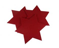 6 Stück rote Filzsterne 30 cm als Tischdeko, Untersetzer, Weihnachtsdeko UVM. Sterne, Weihnachtsstern, Dekostern