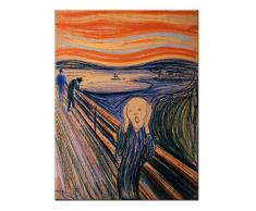 Wandkings Leinwandbild Der Schrei von Edvard Munch / 60 x 80 cm / auf Keilrahmen