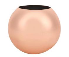 Ymiko Sphärische Edelstahlvase, Moderne Vase im minimalistischen Stil, Blumenbehälter, Heimdekoration, Metallvase, Wohnzimmertischdekoration(Helles Roségold)