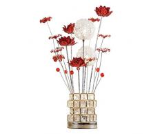 ZGYQGOO Kristall Tischlampe Moderne Zuhause Wohnzimmer Dekoration, Metallvase LED Tischlampe, Aluminium, G4 1,5 Watt [Energieklasse A ++]
