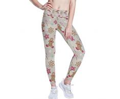 DEZIRO Yogahose, hohe Taille, Weihnachtskrippe, Figuren, hergestellt in Frankreich, Yogahose mit Bauchkontrolle, 4-Wege-Stretch, Workout, Laufen, Yoga, Leggings XL 1
