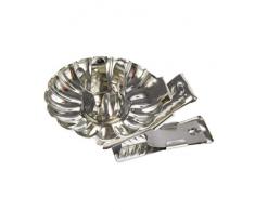 hdg Baumkerzenhalter Clip 10er Set Made in Germany, Farbe:Silber