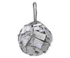 Dekokugel aus Holz Ø 25cm grau