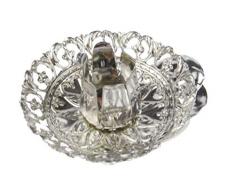 hdg Baumkerzenhalter Vintage Clip 8 er Set Made in Germany, Farbe:Silber