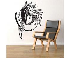 Mode Wandtattoo Pferdekopf Vinyl Wandaufkleber Abnehmbare Kunst Wandbild Home Decor59 * 80Cm