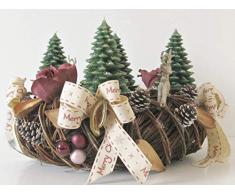 Adventskranz Tanne Goldrot Weihnachten Kranz Gold Advent Zitronen Kugeln Hirsche Schleifen Bänder