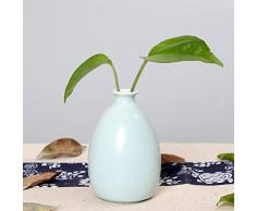 Kjsdzh Miniaturvase, Einfache Und Personalisierte Blumenarrangement Keramik Handwerk Für Schreibtischdekoration Geeignet, Blau