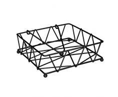 THE HOME DECO FACTORY KA2476 Serviettenhalter, Metall, Schwarz, Einheitsgröße