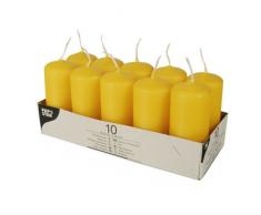 10 Stumpenkerzen Ø 40 mm · 90 mm goldgelb gelb Blockkerzen