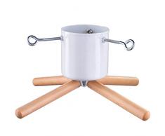 WeRChristmas Baumständer, Holz, Holzoptik, weiß, 46 cm