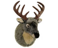 Plüschtrophäe Hirschkopf - lebensecht - XL - Plüschtier Trophäe Hirsch Plüsch