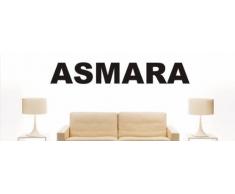 Wandtattoo w1045 Mehrfarbige Wandschrift mit Sehenswürdigkeiten und Stadtnamen - Aufkleber - Dekoration - Stadt Asmara 60x9