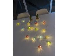Konstsmide LED Dekolichterkette, bunte Aluminium-Drahtkugeln, 16 warm weiße Dioden, batteriebetrieben, transparentes Kabel, 3x AA 1,5 V exklusiv 3176-503