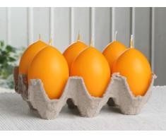 Eika-Eikerze, klein, ca. 6,2 x 4,3 cm, 6er-Packung, maisgelb