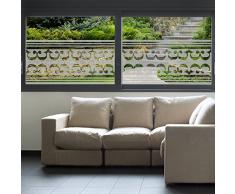 Wandkings Milchglasfolie Arabisches Muster 80 x 40 cm (B x H) für Fenster, Glastüren, Duschen & mehr