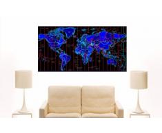 INDIGOS 4052166718776 Wandtattoo ME411 Weltkarte mit Zeitzone 40 x 21 cm