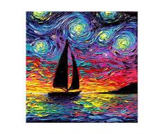 Vlikeze Astory-Diamant-Malerei-Set, 5D-Diamant-Malerei-Set, Strass-Kristall-Stickerei-Bilder, Kreuzstich-Kunsthandwerk für Heimdekoration 12x12inch Abstraktes Ölgemälde