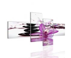 Bilder 200 x 100 cm - Lilie Bild - Vlies Leinwand - Kunstdrucke -Wandbild - XXL Format – mehrere Farben und Größen im Shop - Fertig Aufgespannt !!! 100% MADE IN GERMANY !!! - Blume – Stein – Feng Shui 204241b