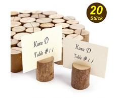 ToPicks 20 Stück Tischkartenhalter Holz, Fotohalter Platzkartenhalter Tischkartenhalter Rustikale für Hochzeit, Party, Familienessen (20 Stück)
