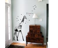 H&L Wandtattoo Wandsticker Wanddesign Wandaufkleber Giraffe Afrika NEU (N-3)