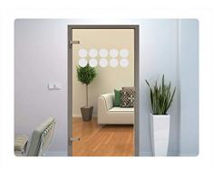 rs-interhandel® Glastür Aufkleber Tattoo Folie Glasdekor Fensterfolie Sichtschutz Wohnzimmer, Küche oder für alle Glasflächen Sichtschutzfolie für Türen GD11