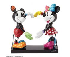 ENESCO Disney by Romero Britto Mickey und Minnie Figur, Keramik, Maße 14 x 16 x 17 cm, Mehrfarbig