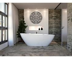 INDIGOS 4052166051538 Wandtattoo w287 Ornament Orien Wandaufkleber 80 x 80 cm schwarz