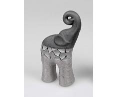 Small-Preis Extravagante Dekofigur Elefant Elefantenfigur Elefantenskuptur aus Keramik stehend 25 oder 35 cm groß Dekoelefant (25 cm)