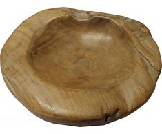 Beho Natürlich gut in Holz Teak Deko Schale Durchmesser 50 cm Unikat handgefertigt Obstschale mit Zertifikat geeignet für Lebensmittel 2626