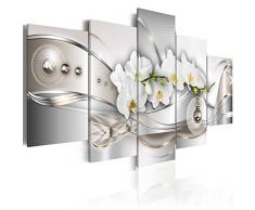 murando - Bilder 100x50 cm Vlies Leinwandbild 5 TLG Kunstdruck modern Wandbilder XXL Wanddekoration Design Wand Bild - Blumen Orchidee Abstrakt b-A-0073-b-n