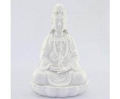 Porzellanfigur Guanyin (Kwan Yin, Kuan Yin), buddhistische Skulptur aus chinesischem Porzellan, weiß
