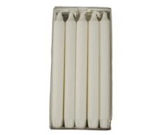 10 Kronkerzen Ø 2,2 mm · 24 cm weiss aus 100 % Stearin Stabkerzen