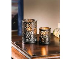Metall-Windlicht Paisley, 2er Set
