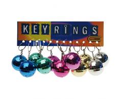 Spassprofi 12 farbige Anhänger Diskokugel Spiegelball Scherzartikel 70er Jahre Dekoration